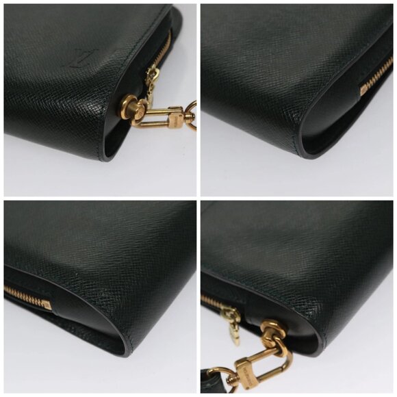 LOUIS VUITTON Taiga Baikal Clutch Bag Epicea - Picture 16 of 16